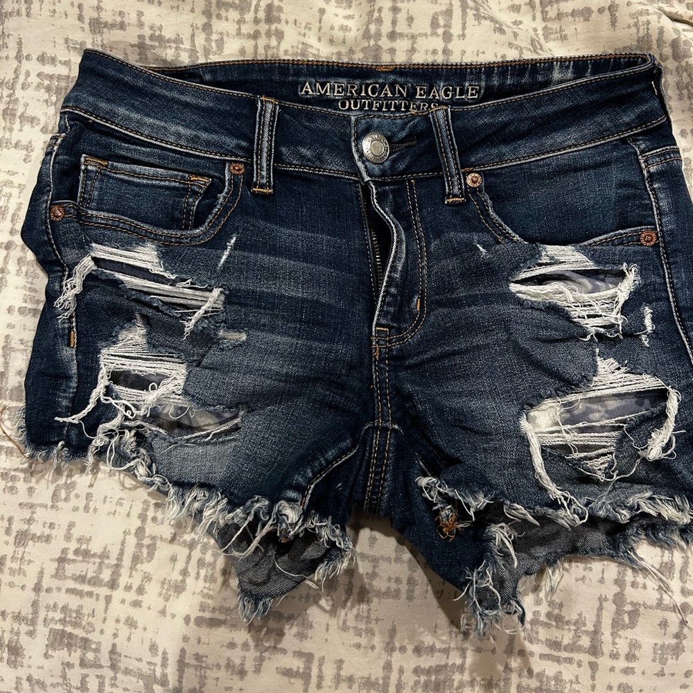 American Eagle Super Stretch Midi Jean Shorts